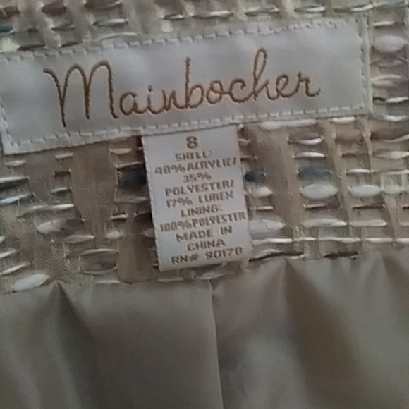 Mainbocker lined gold textured jacket-sz 8 - Picture 6 of 6